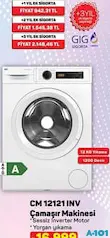 SEG CM 12121 INV ÇAMAŞIR MAKİNESİ 1200 DEVİR 12 KG